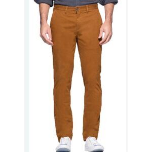 JACHS NEW YORK NWT Straight Fit Pants Copper Brown Casual Chinos Sz 30x34